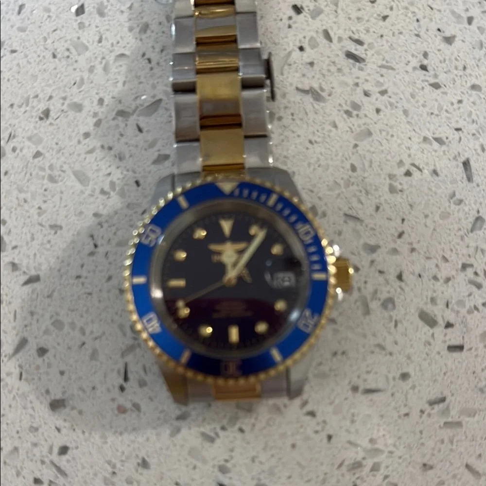 Men’s Invicta Two-Tone Blue and Gold Watch